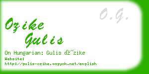 ozike gulis business card